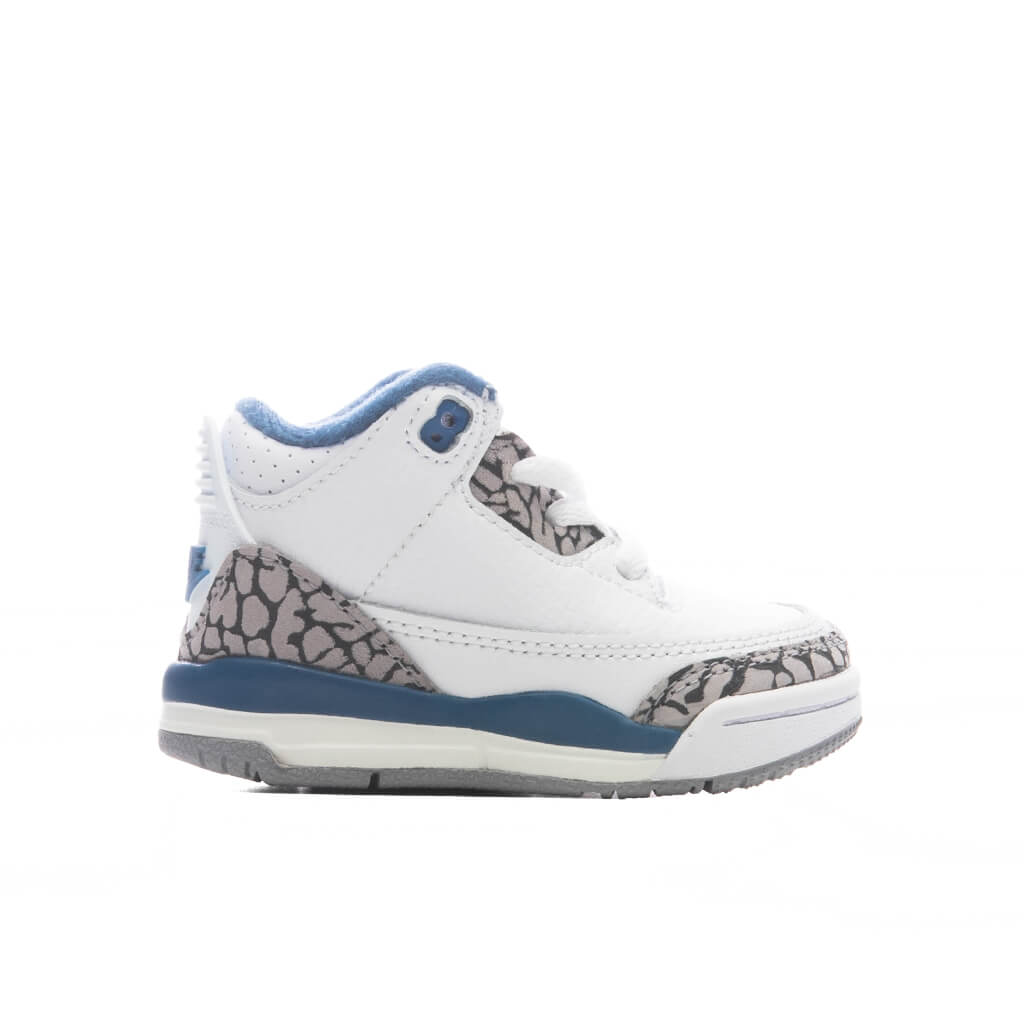 Jordan 3 Retro 'True Blue' (TD) - White/True Blue/Grey/Fire Red