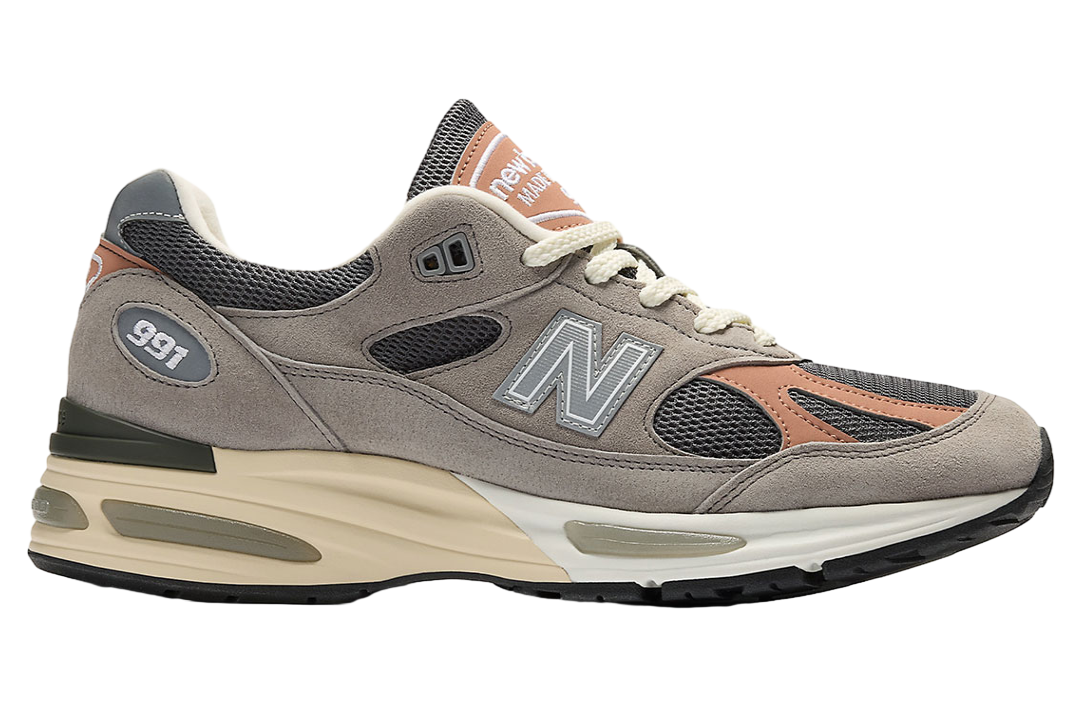 New Balance 991v2 Grey / Salmon