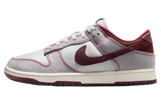 Nike Dunk Low Canvas Wolf Grey / Team Red